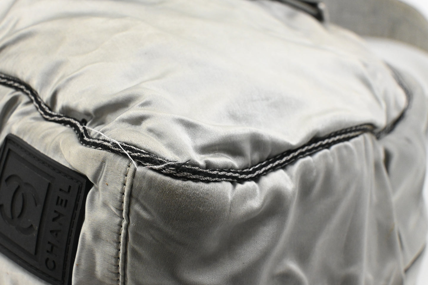 Chanel Sport Line Duffle Bag in Silver Satin