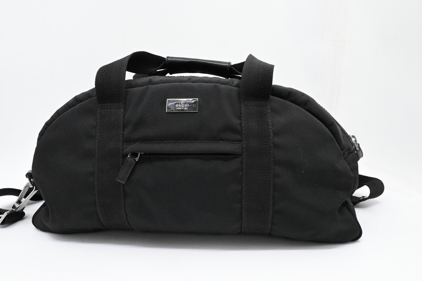 Gucci Bowling Bag in Black Nylon Canvas