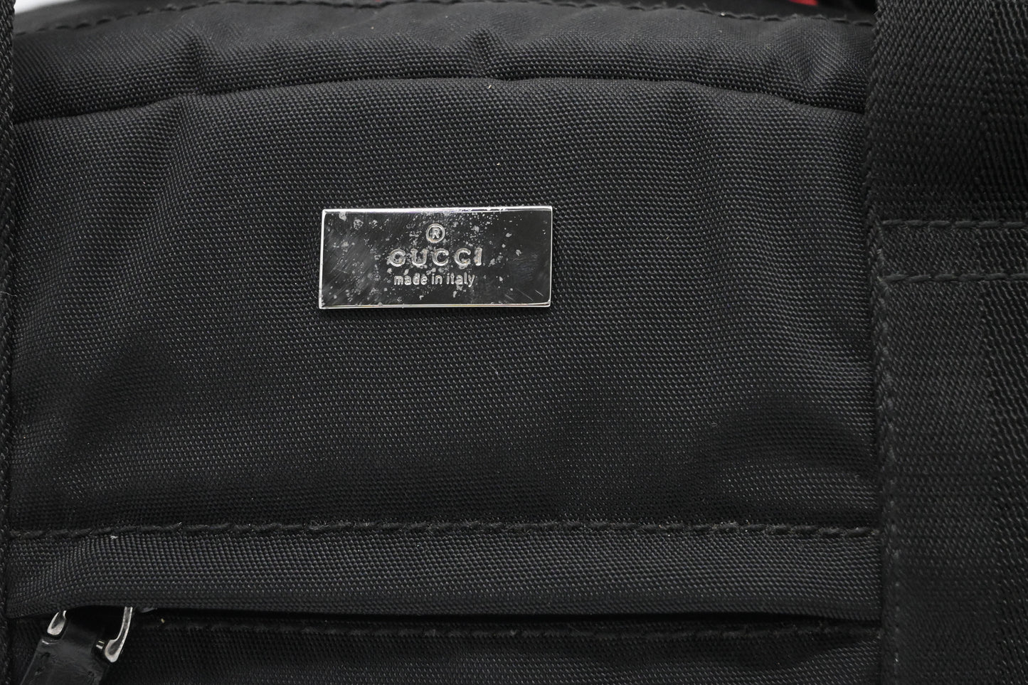 Gucci Bowling Bag in Black Nylon Canvas