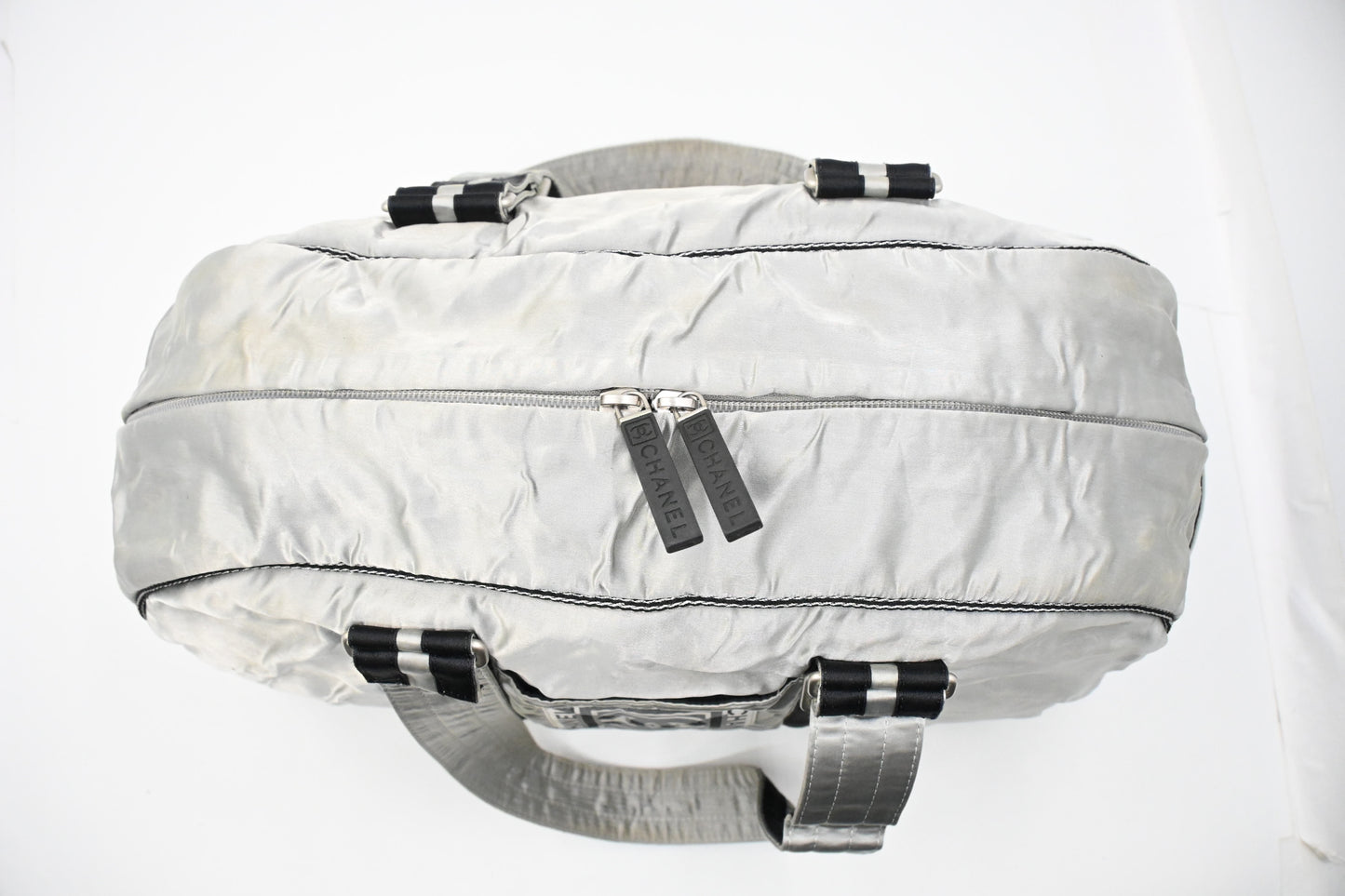 Chanel Sport Line Duffle Bag in Silver Satin