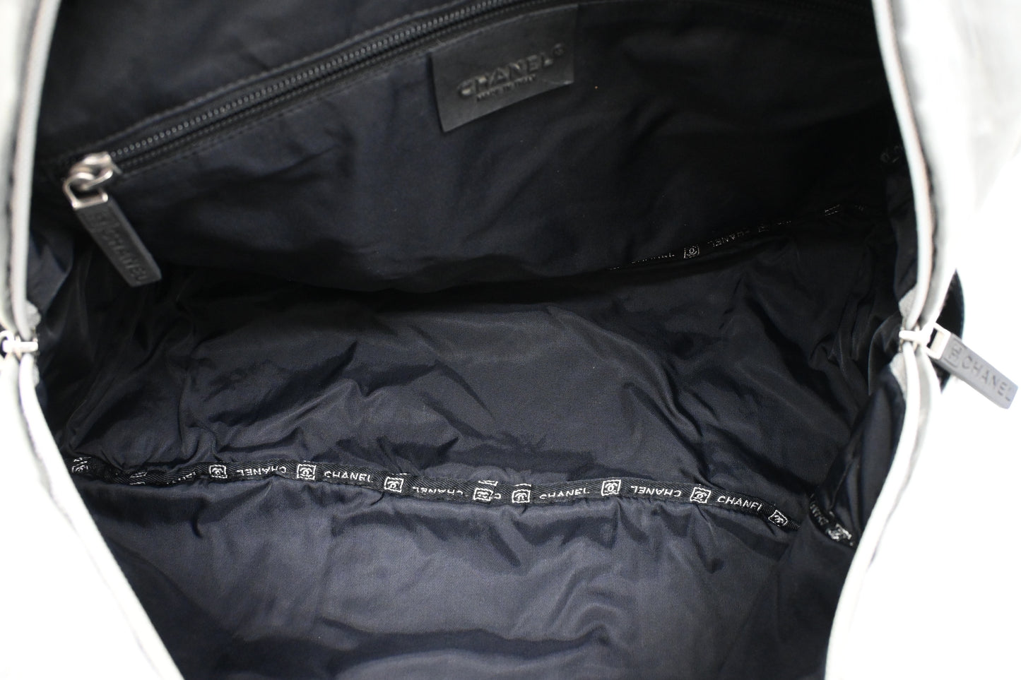 Chanel Sport Line Duffle Bag in Silver Satin
