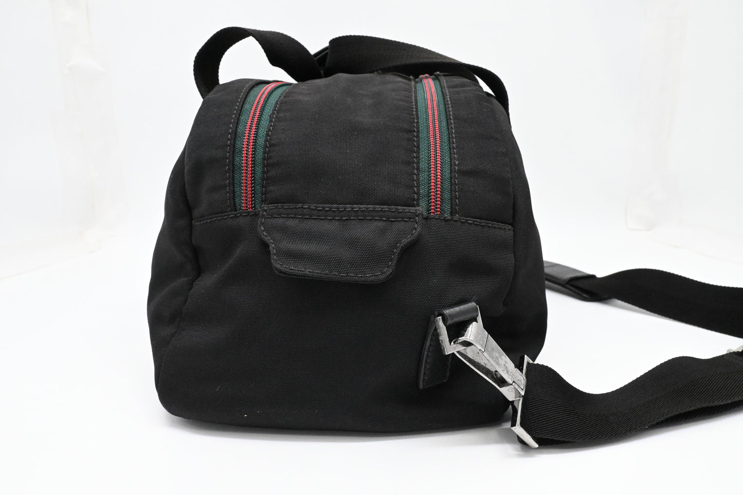 Gucci Bowling Bag in Black Nylon Canvas