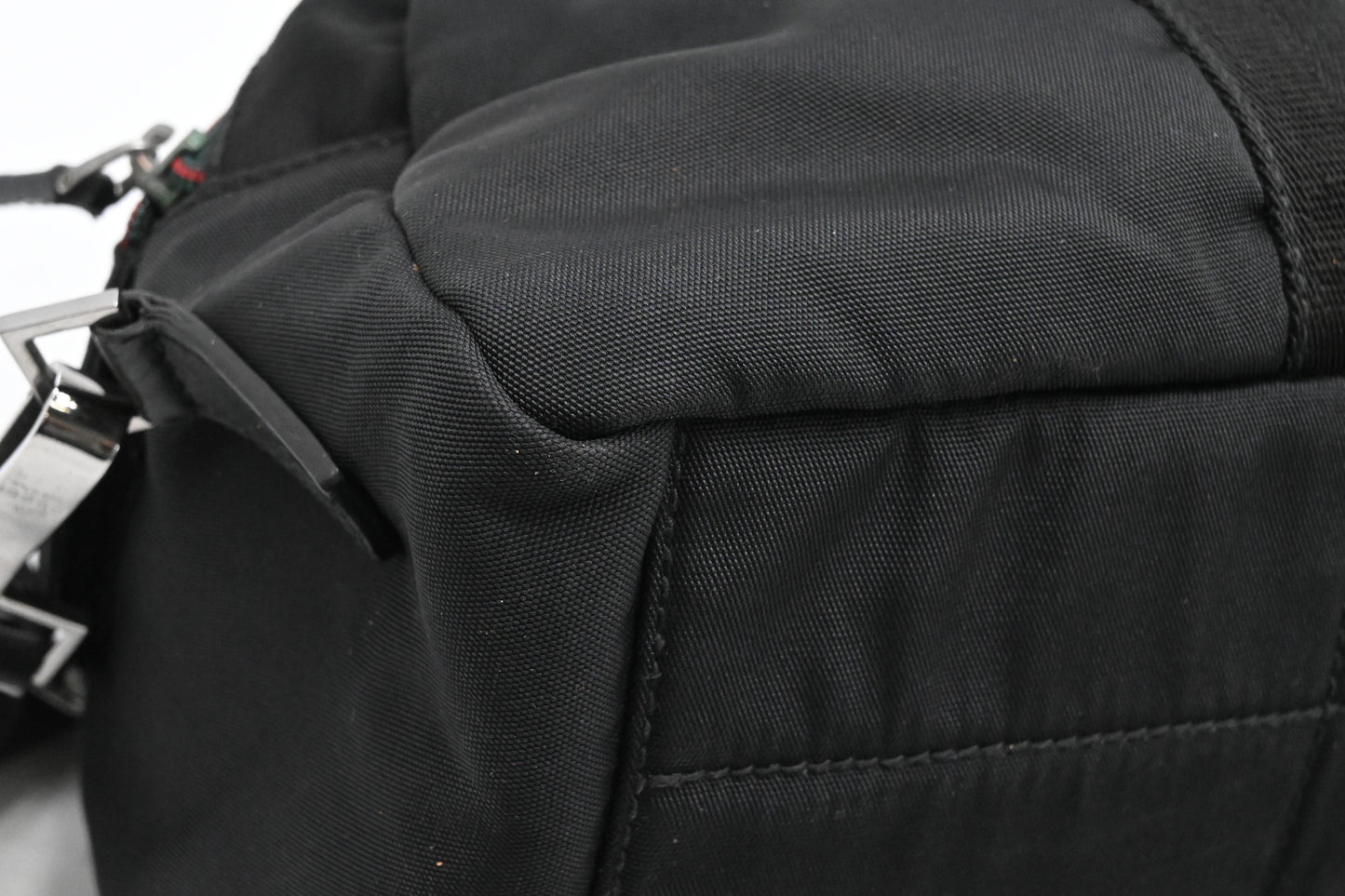 Gucci Bowling Bag in Black Nylon Canvas