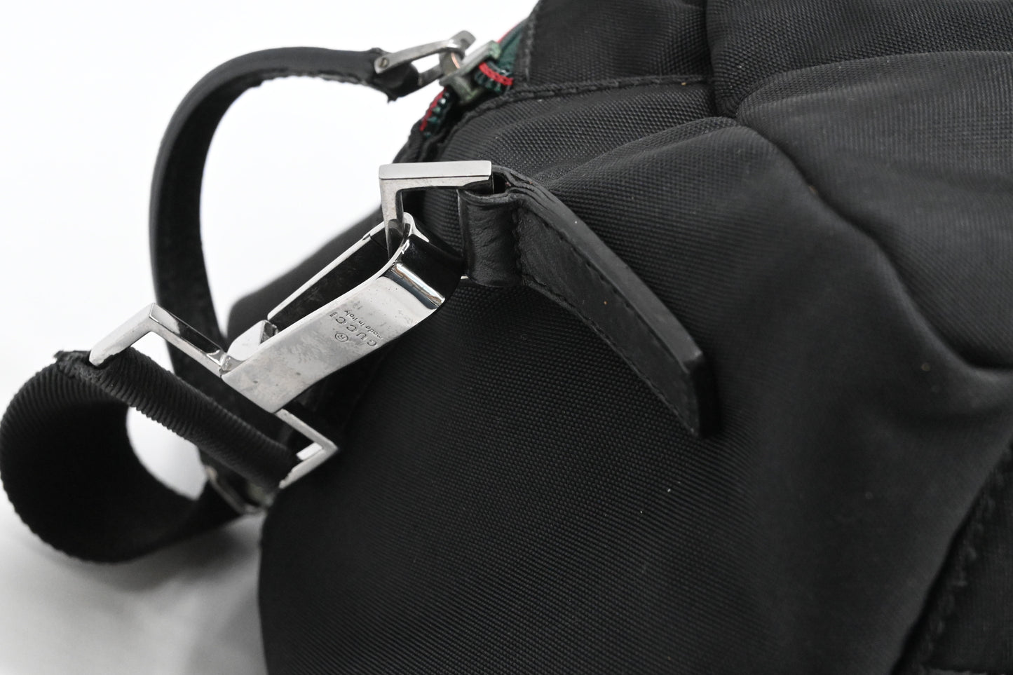 Gucci Bowling Bag in Black Nylon Canvas