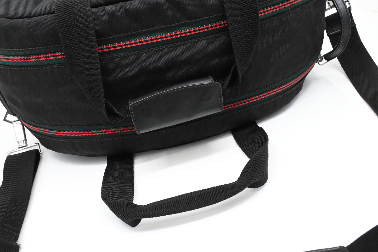 Gucci Bowling Bag in Black Nylon Canvas