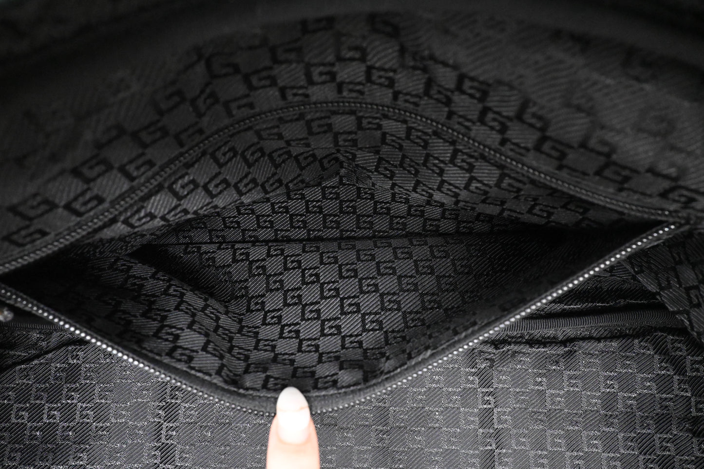 Gucci Bowling Bag in Black Nylon Canvas