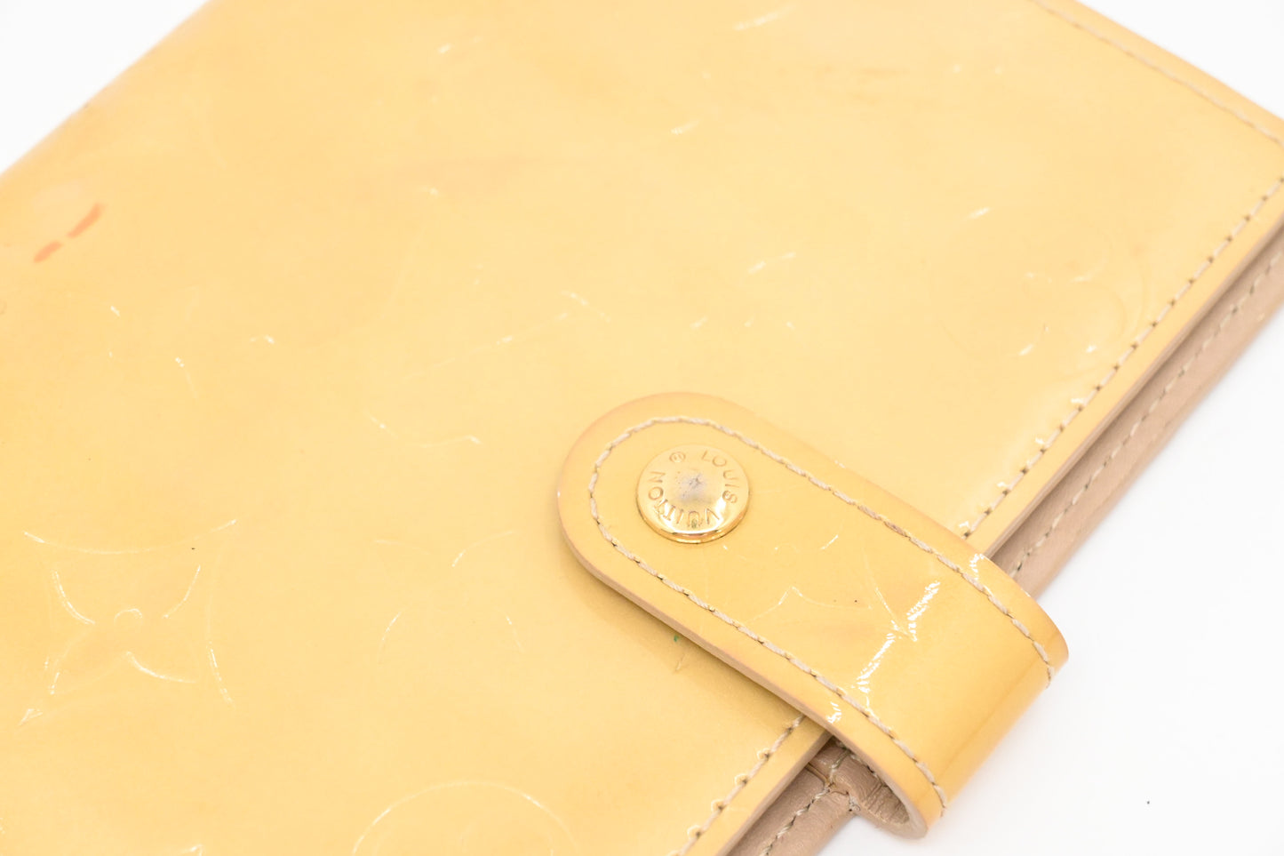 Louis Vuitton Agenda PM in Light Yellow Vernis Leather