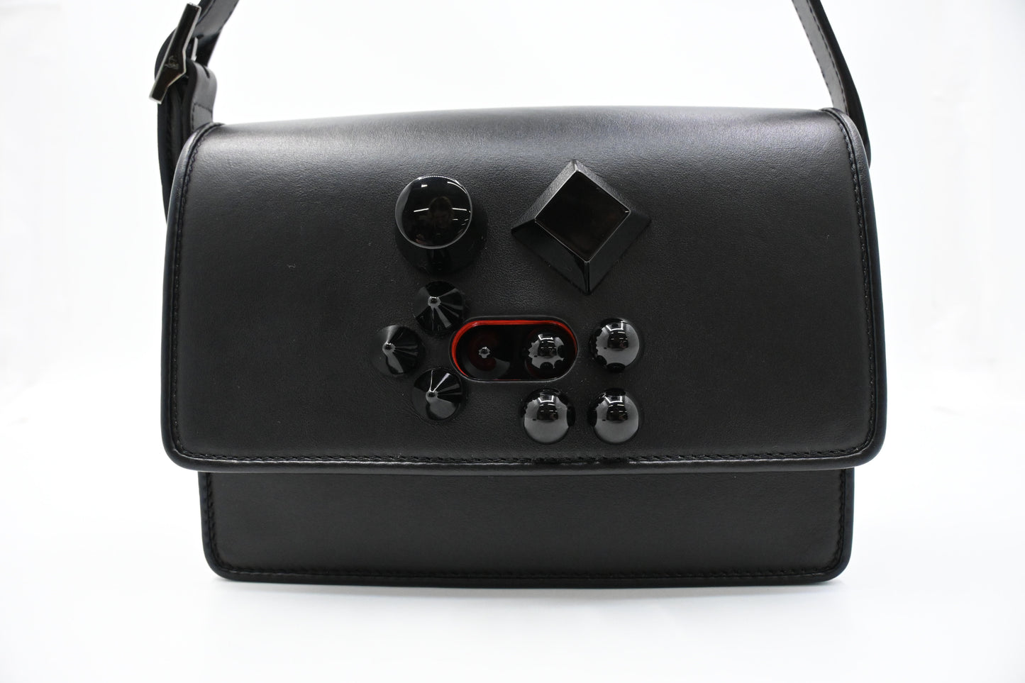 Louboutin Carasky Shoulder Bag in Black Leather