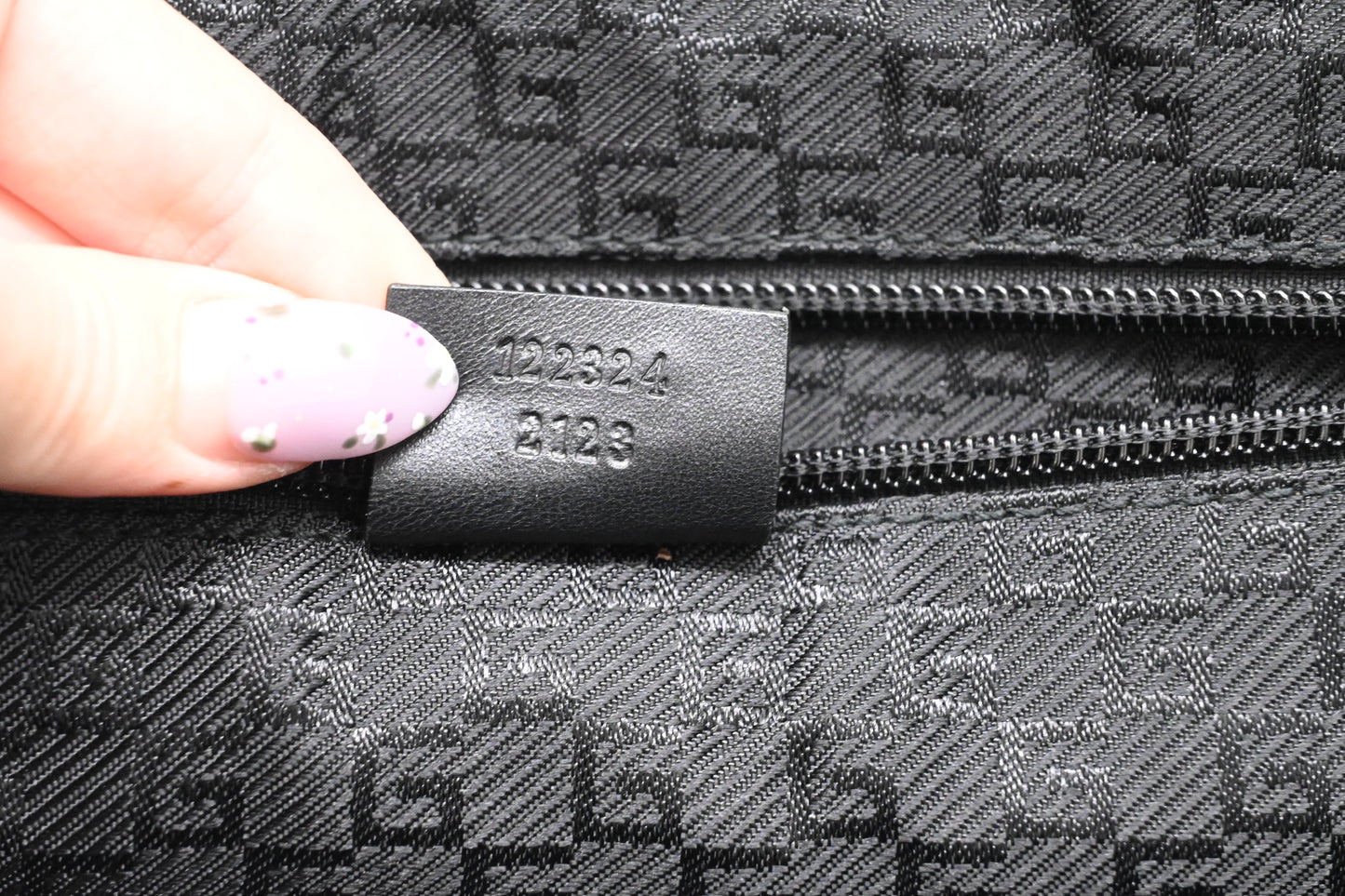 Gucci Bowling Bag in Black Nylon Canvas