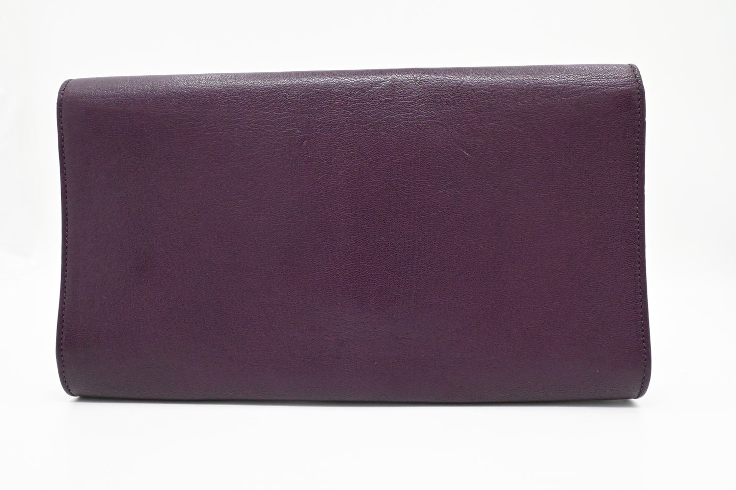 YSL Saint Laurent Clutch in Purple Leather