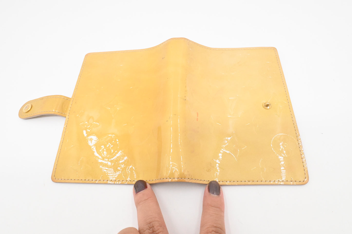 Louis Vuitton Agenda PM in Light Yellow Vernis Leather