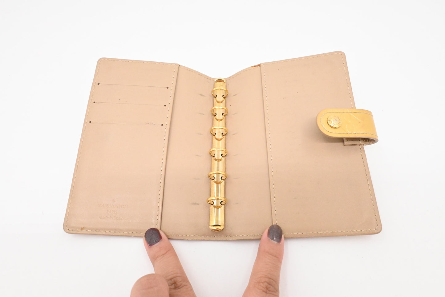 Louis Vuitton Agenda PM in Light Yellow Vernis Leather