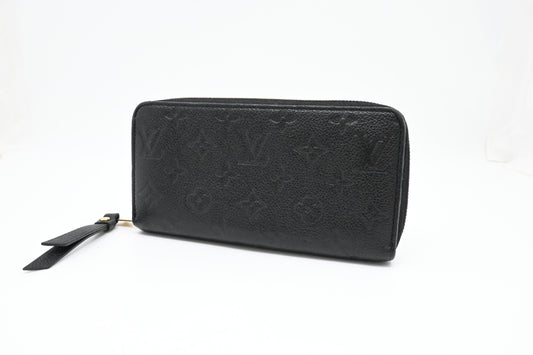 Louis Vuitton Long Zippy Wallet in Black Empreinte Leather