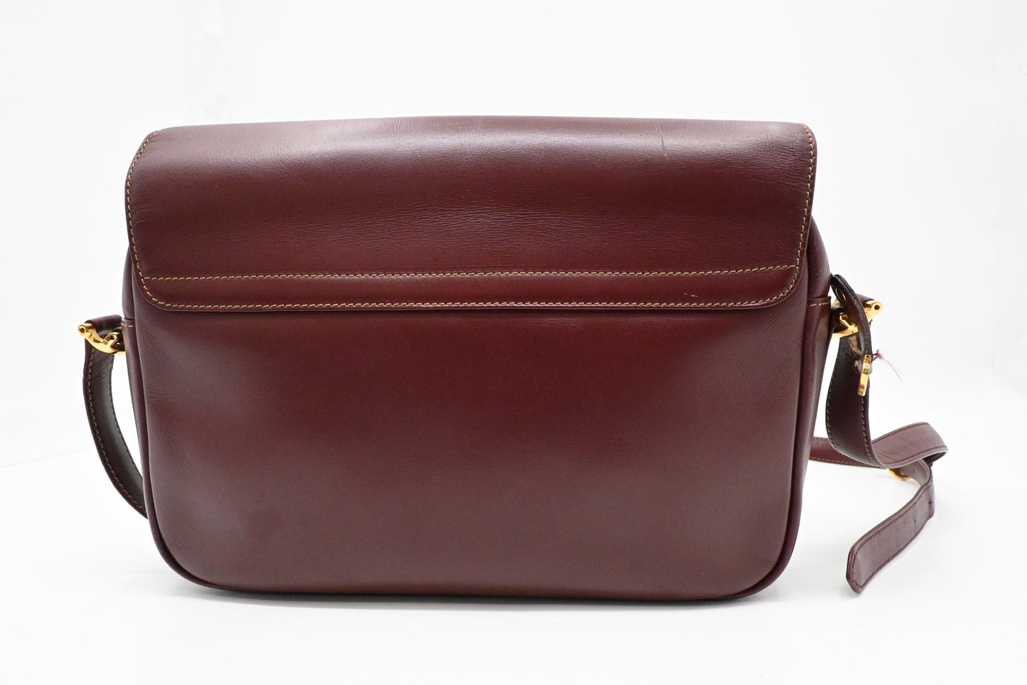 Cartier Shoulder Bag in Burgundy Leather