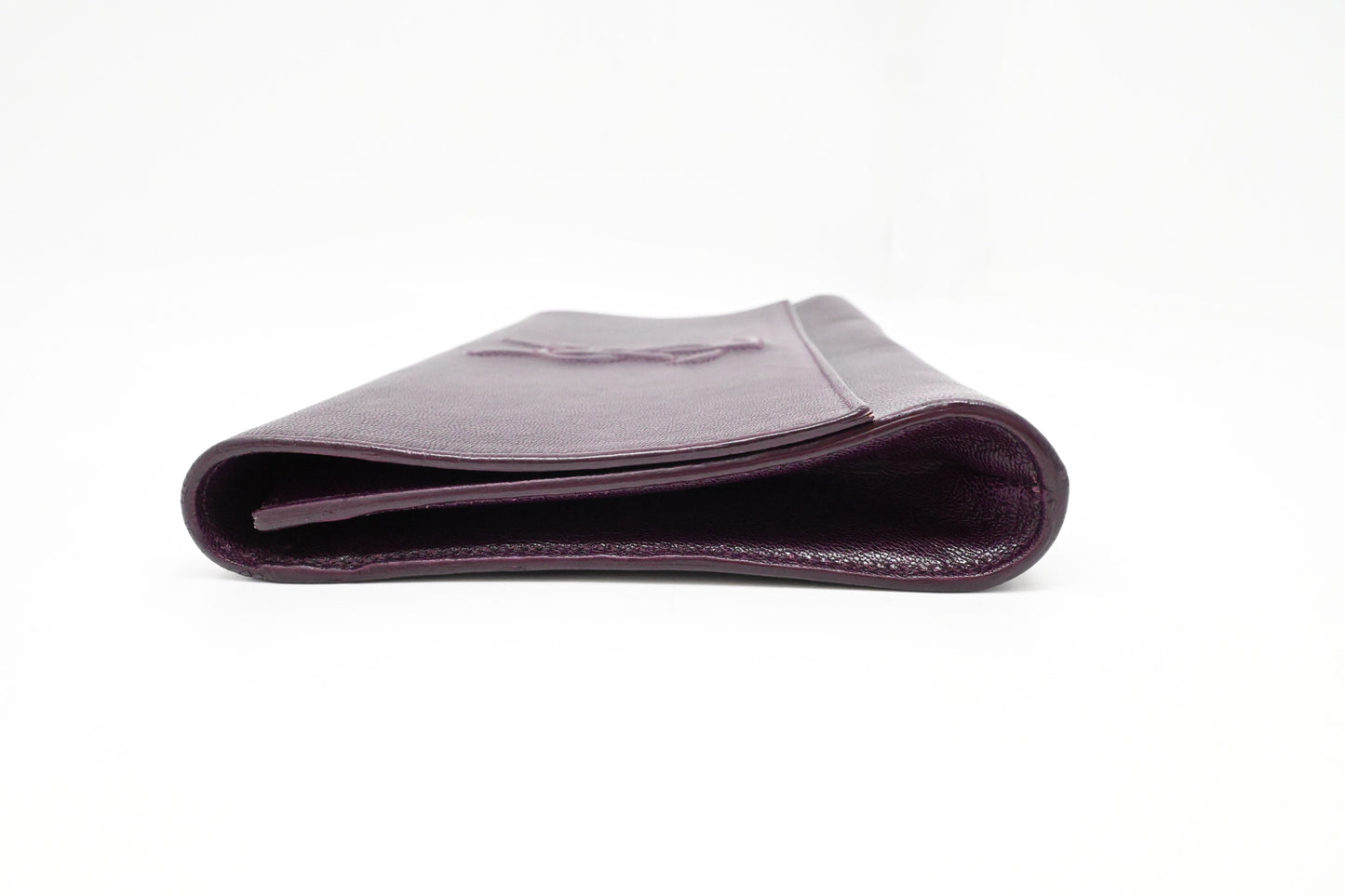 YSL Saint Laurent Clutch in Purple Leather