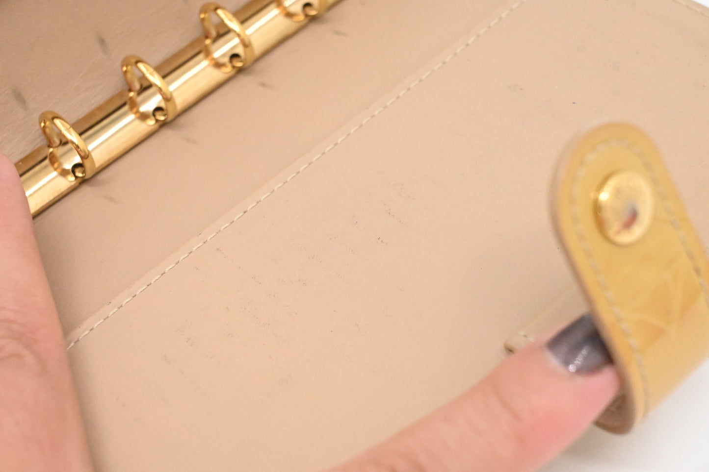 Louis Vuitton Agenda PM in Light Yellow Vernis Leather