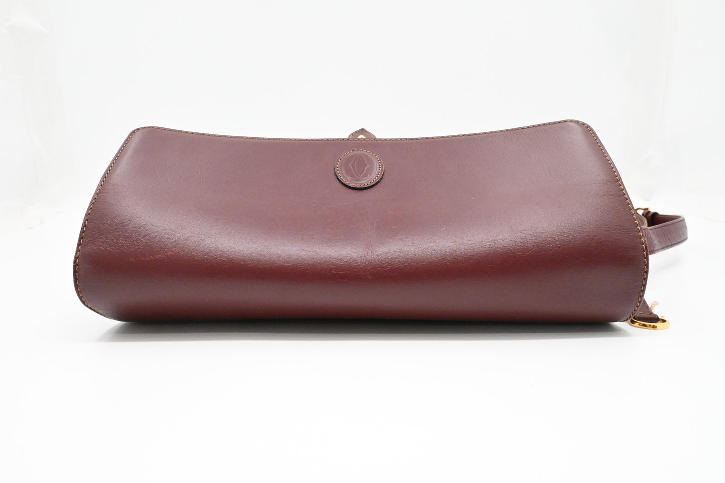 Cartier Shoulder Bag in Burgundy Leather