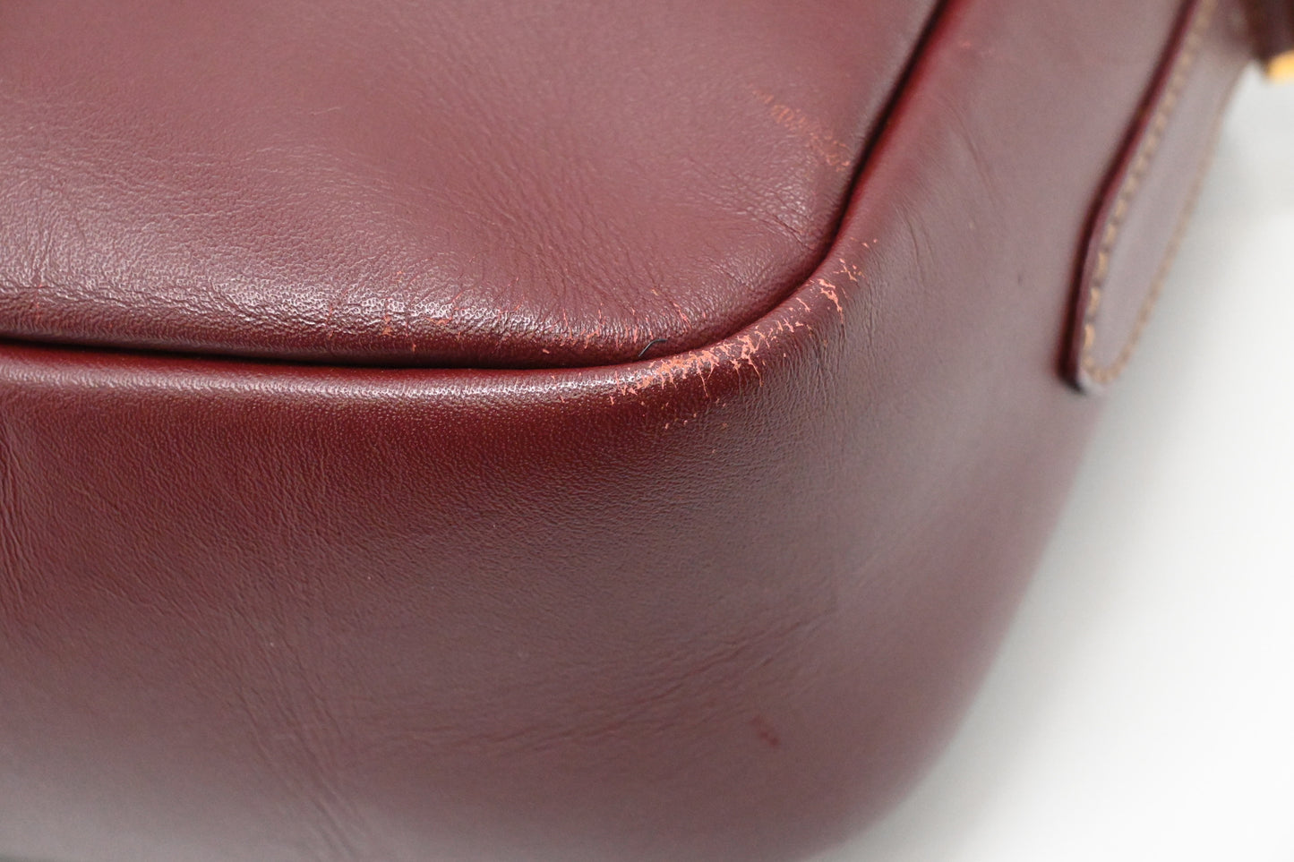 Cartier Shoulder Bag in Burgundy Leather