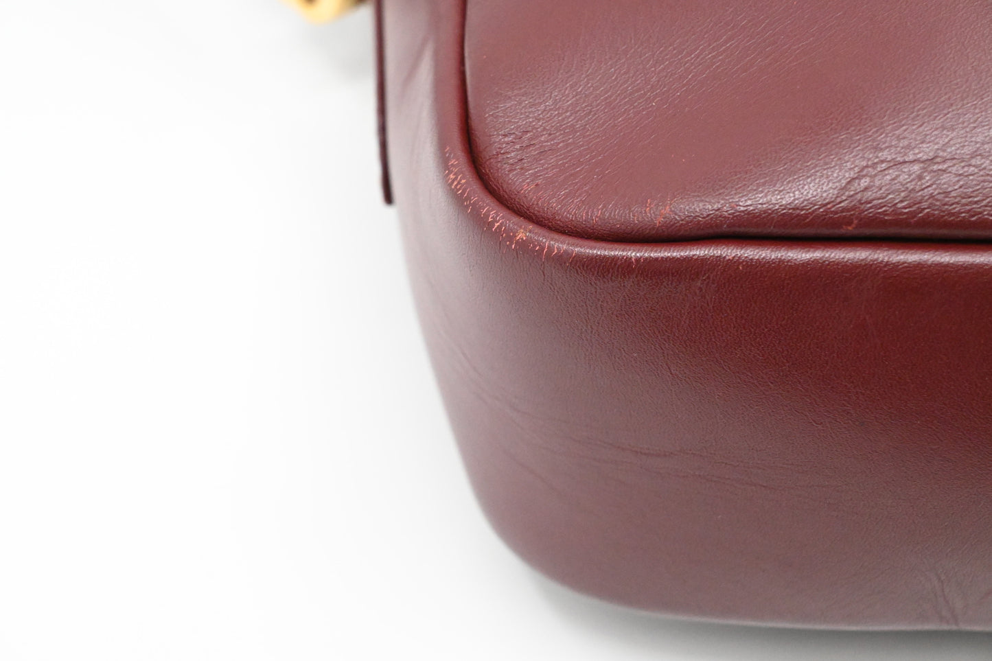 Cartier Shoulder Bag in Burgundy Leather