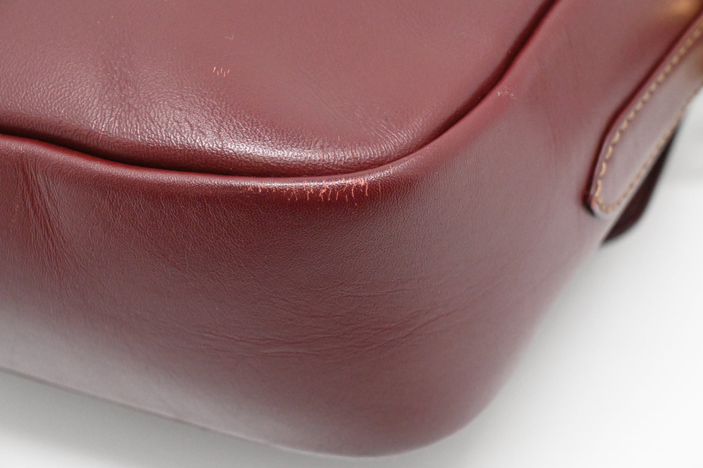 Cartier Shoulder Bag in Burgundy Leather