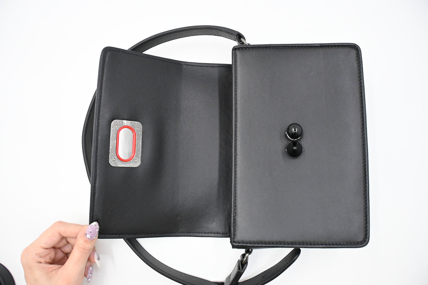 Louboutin Carasky Shoulder Bag in Black Leather