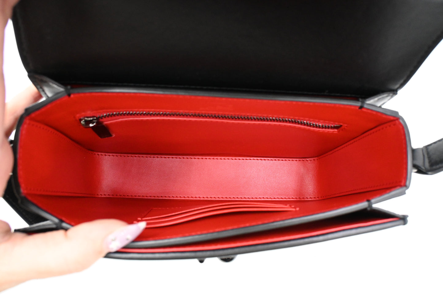 Louboutin Carasky Shoulder Bag in Black Leather
