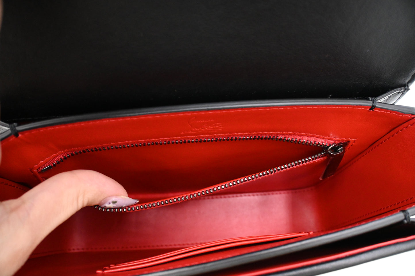 Louboutin Carasky Shoulder Bag in Black Leather