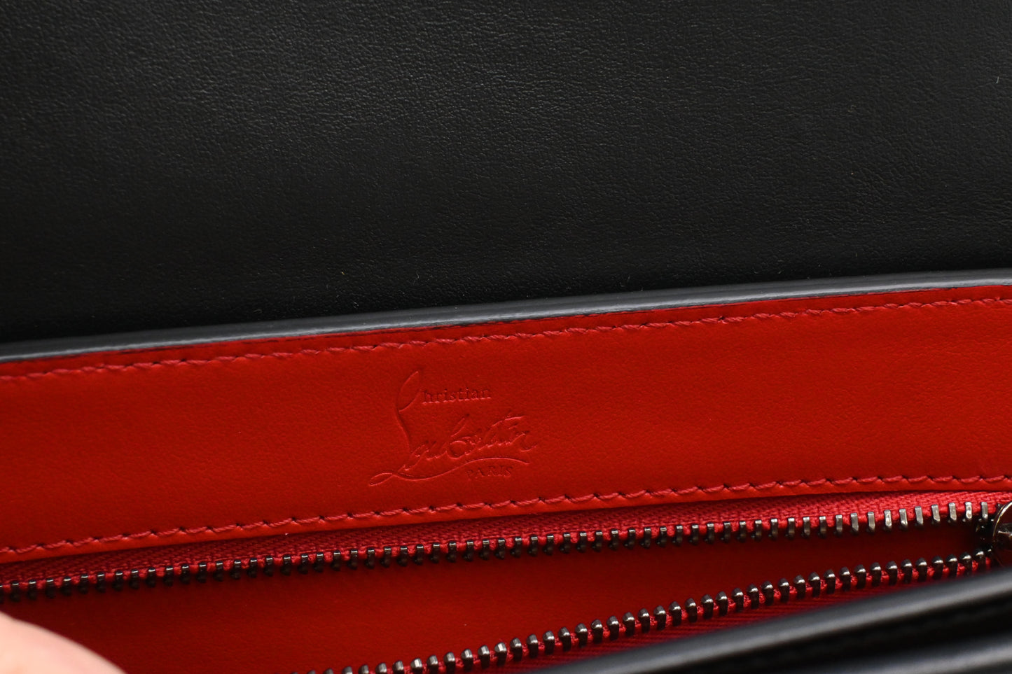 Louboutin Carasky Shoulder Bag in Black Leather