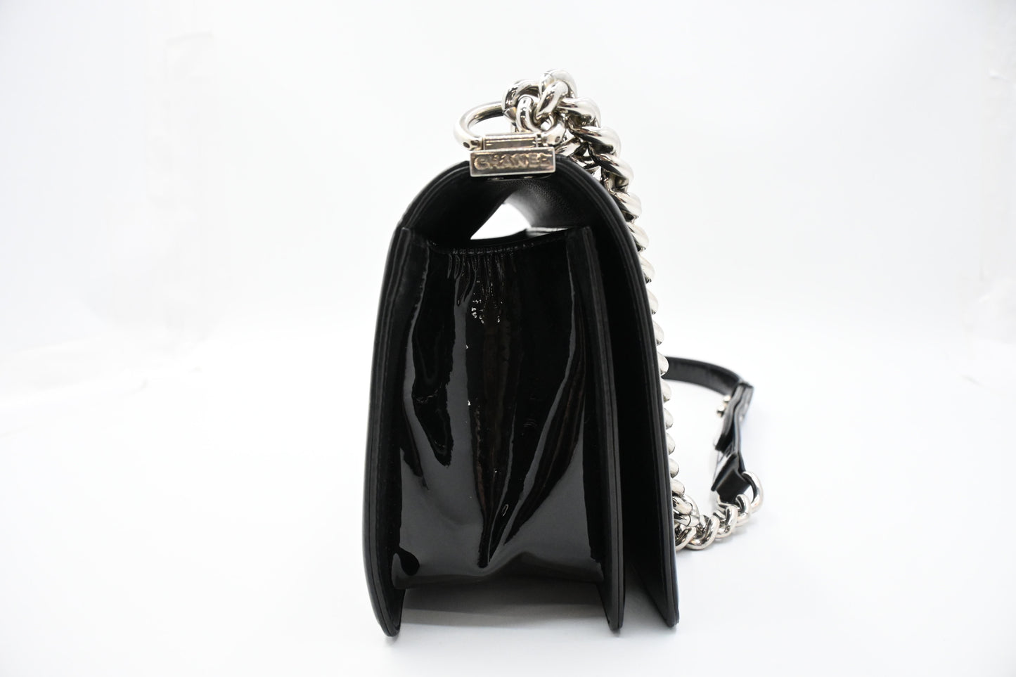 Chanel Boy Medium in Black Patent Leather
