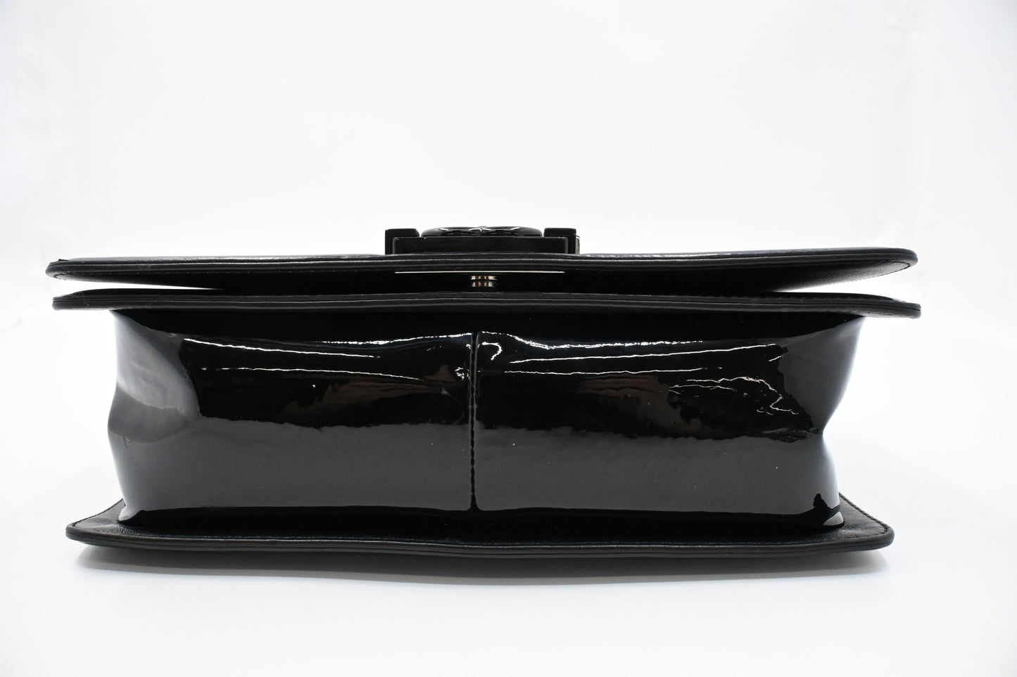 Chanel Boy Medium in Black Patent Leather