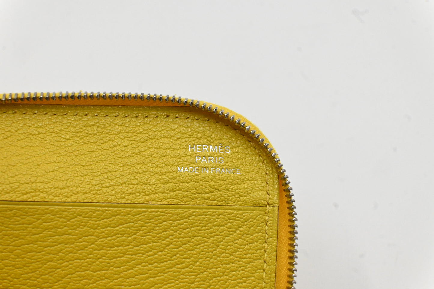 Hermes Small Azap Wallet in Yellow Leather