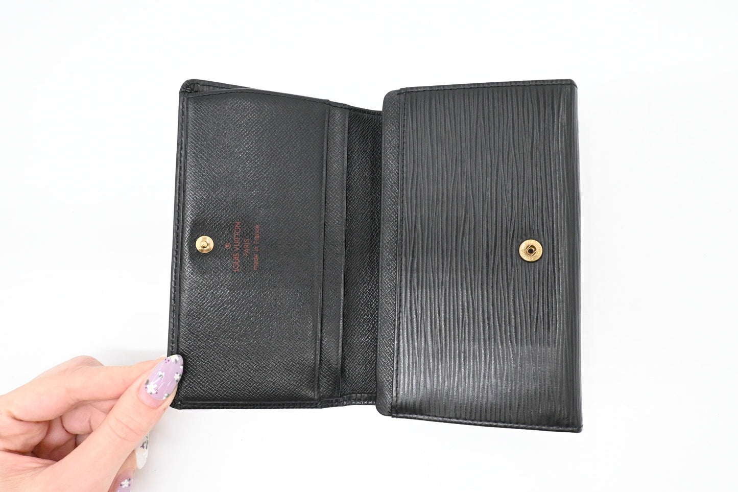 Louis Vuitton Trésor Wallet in Black Epi Leather