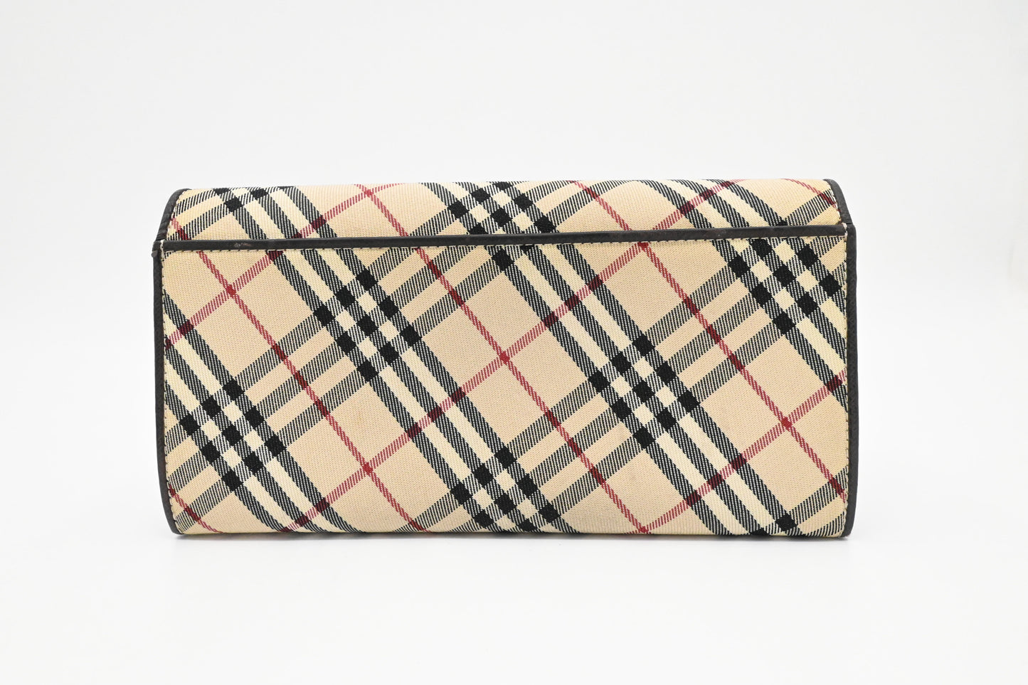 Burberry Long Wallet in Cream Checked Canvas