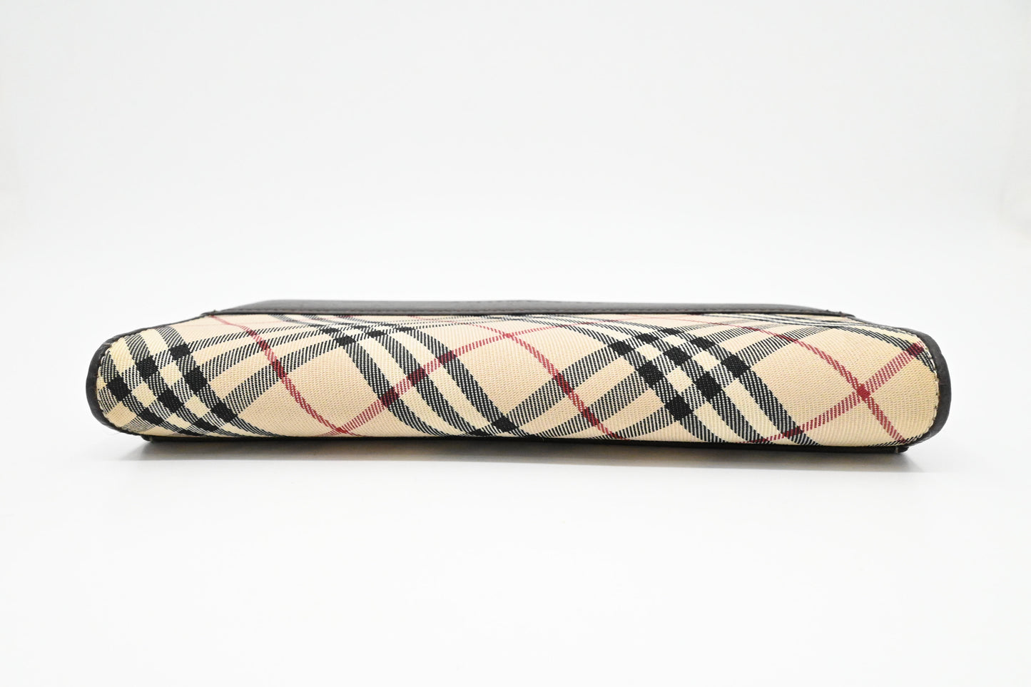 Burberry Long Wallet in Cream Checked Canvas