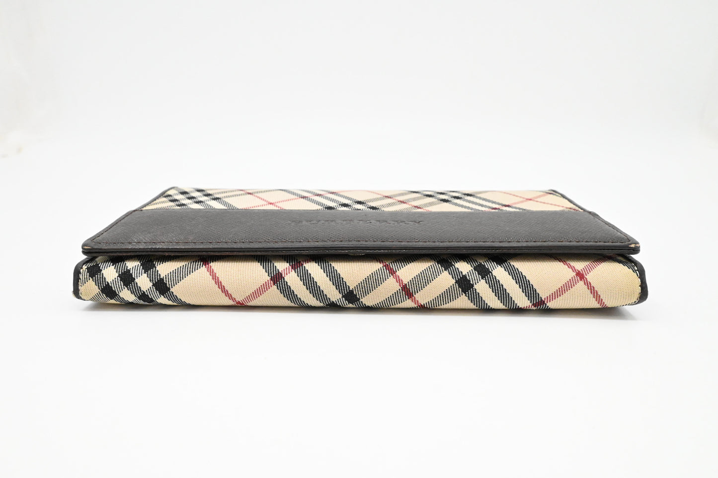 Burberry Long Wallet in Cream Checked Canvas