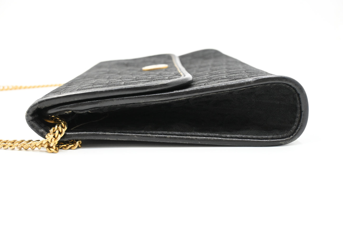 Dior Chain Shoulder Bag in Black Canvas