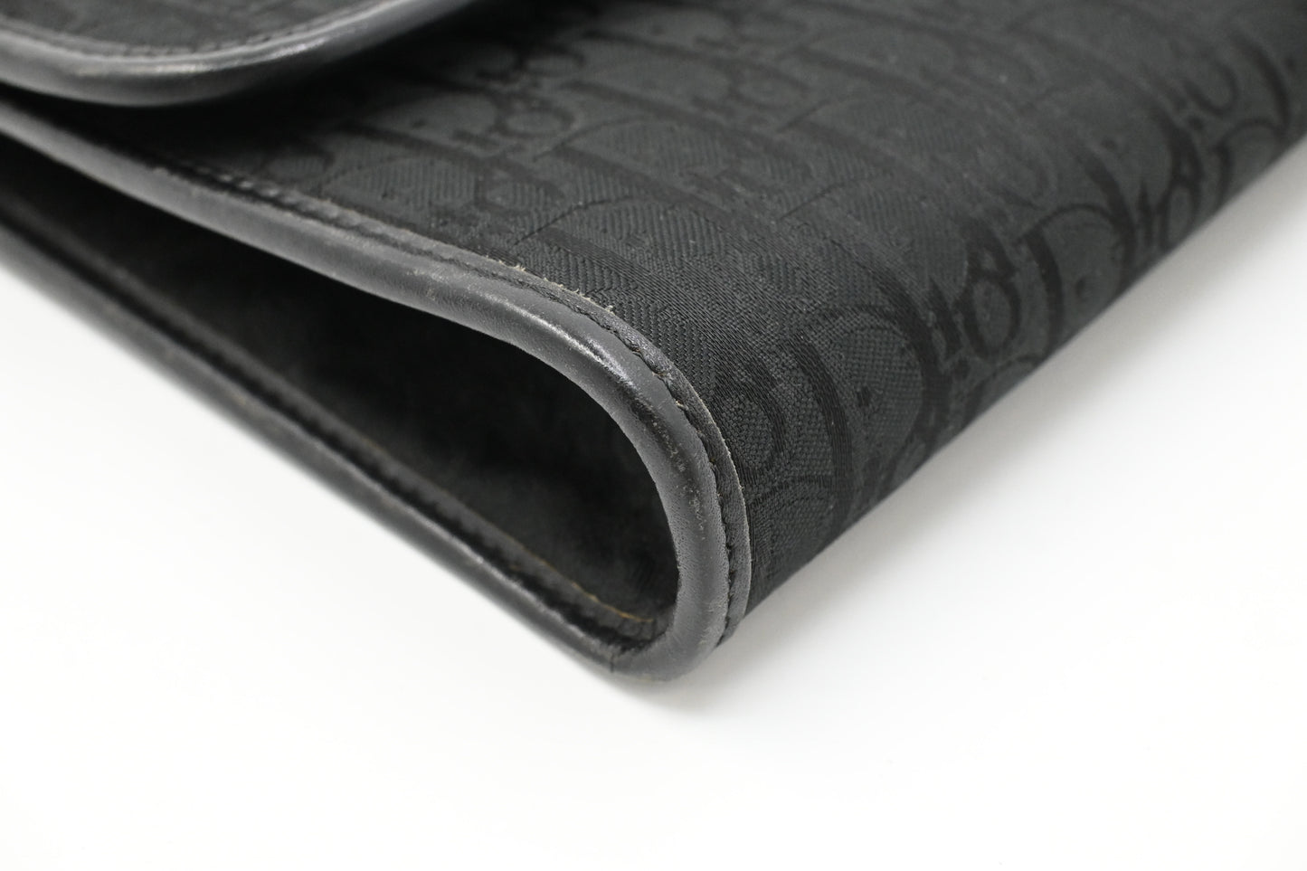 Dior Chain Shoulder Bag in Black Canvas