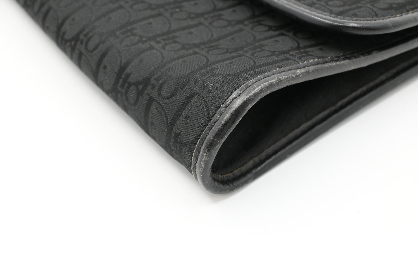 Dior Chain Shoulder Bag in Black Canvas