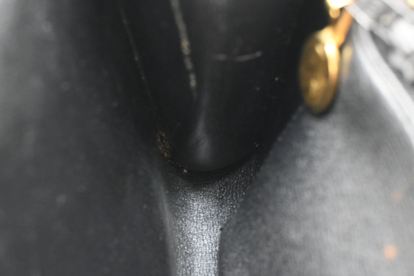 Dior Chain Shoulder Bag in Black Canvas