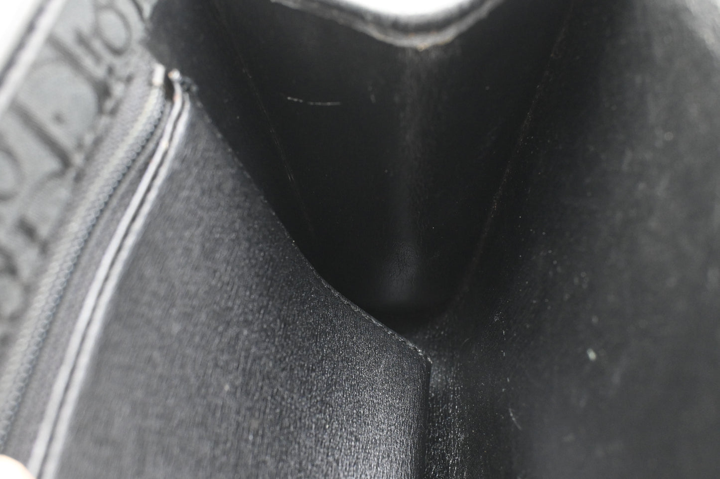 Dior Chain Shoulder Bag in Black Canvas