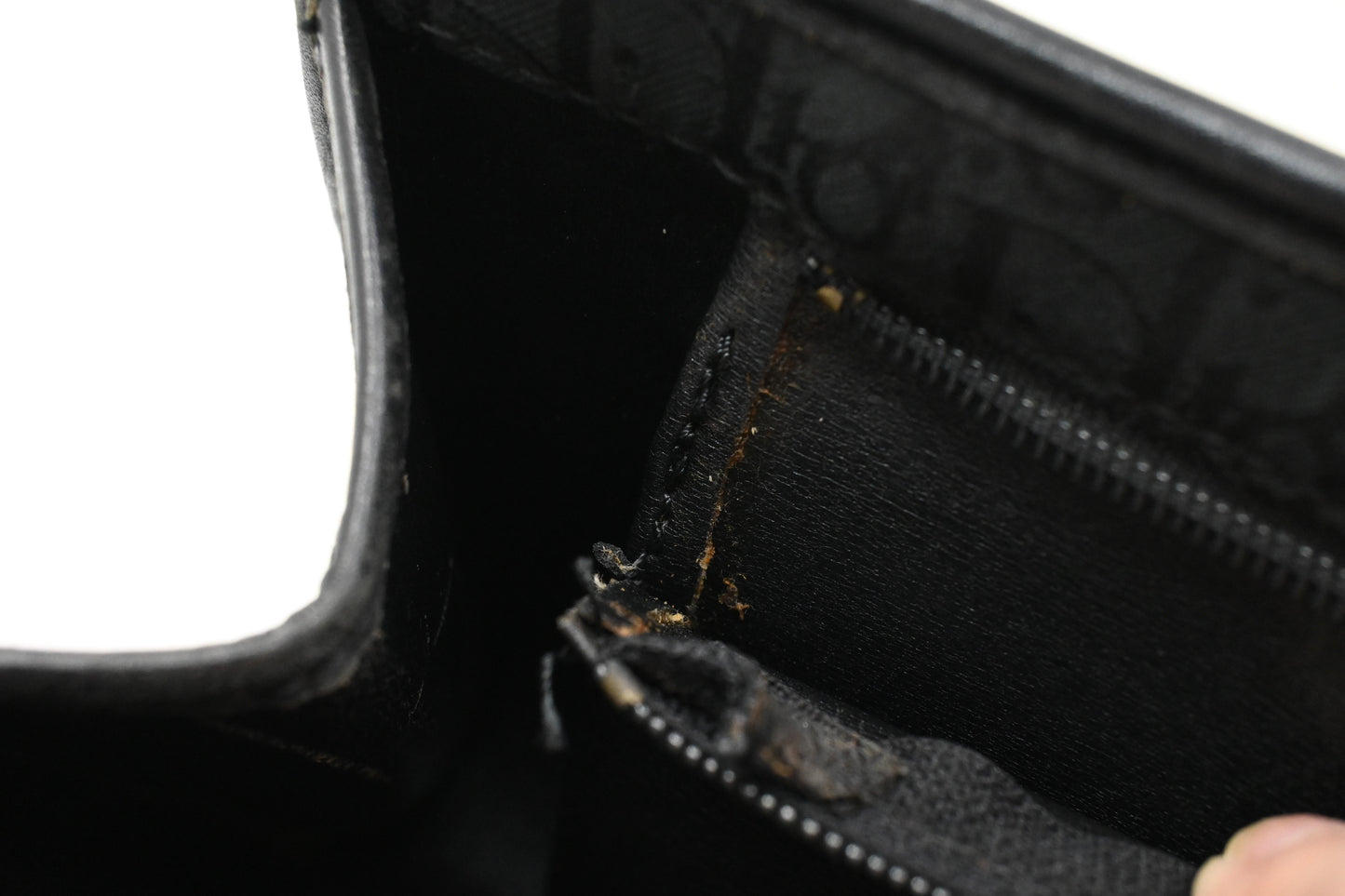 Dior Chain Shoulder Bag in Black Canvas