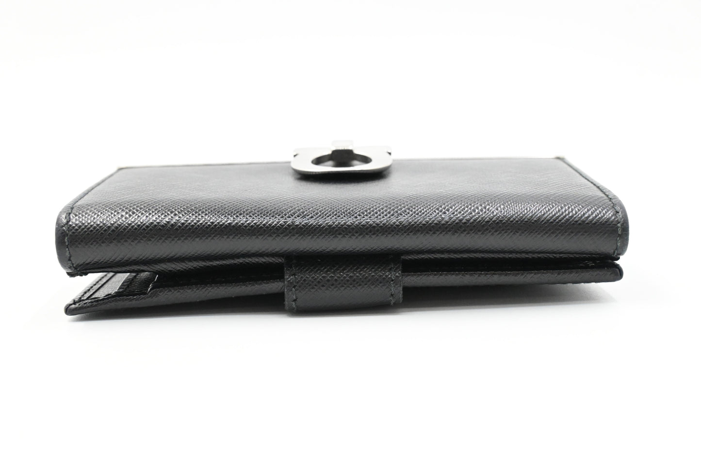 Ferragamo Gancini Wallet in Black Leather