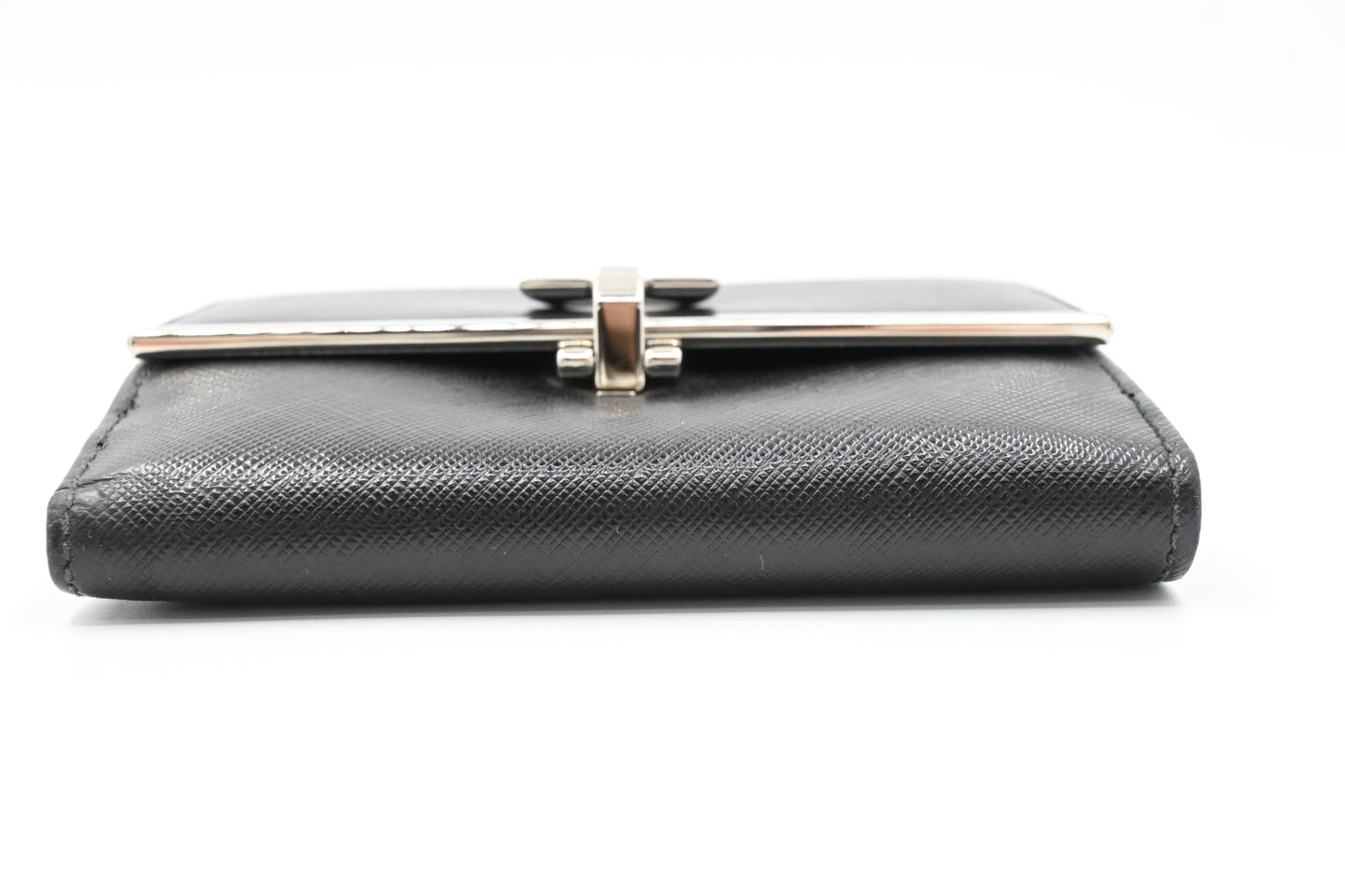 Ferragamo Gancini Wallet in Black Leather