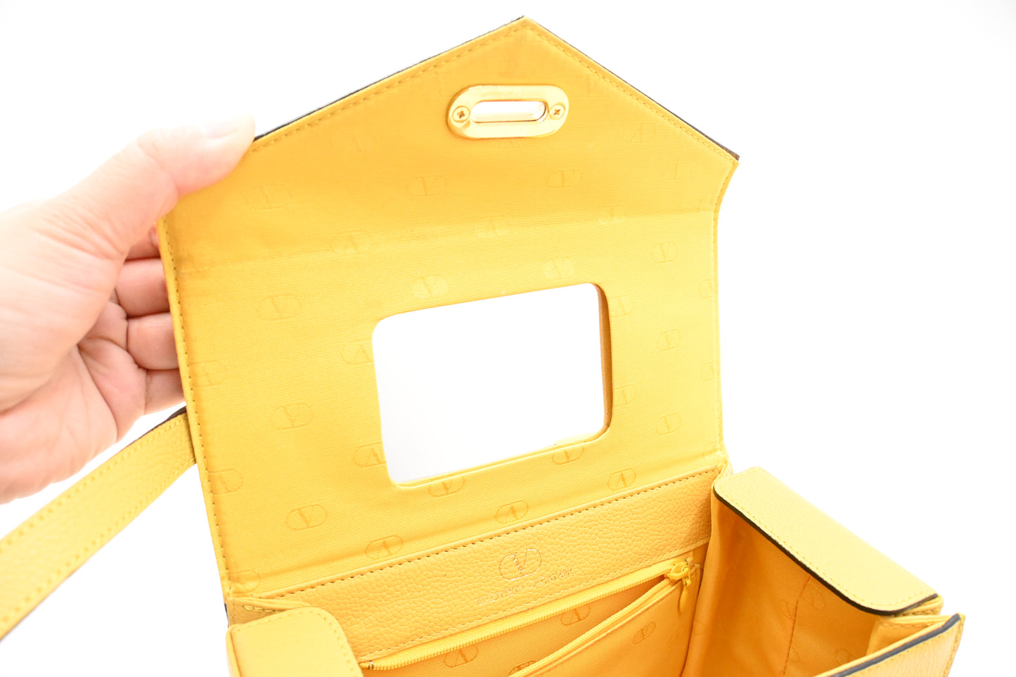 Valentino Vanity in Yellow Leather