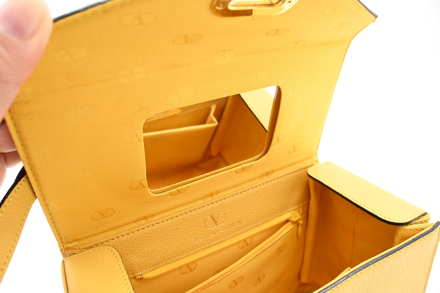 Valentino Vanity in Yellow Leather