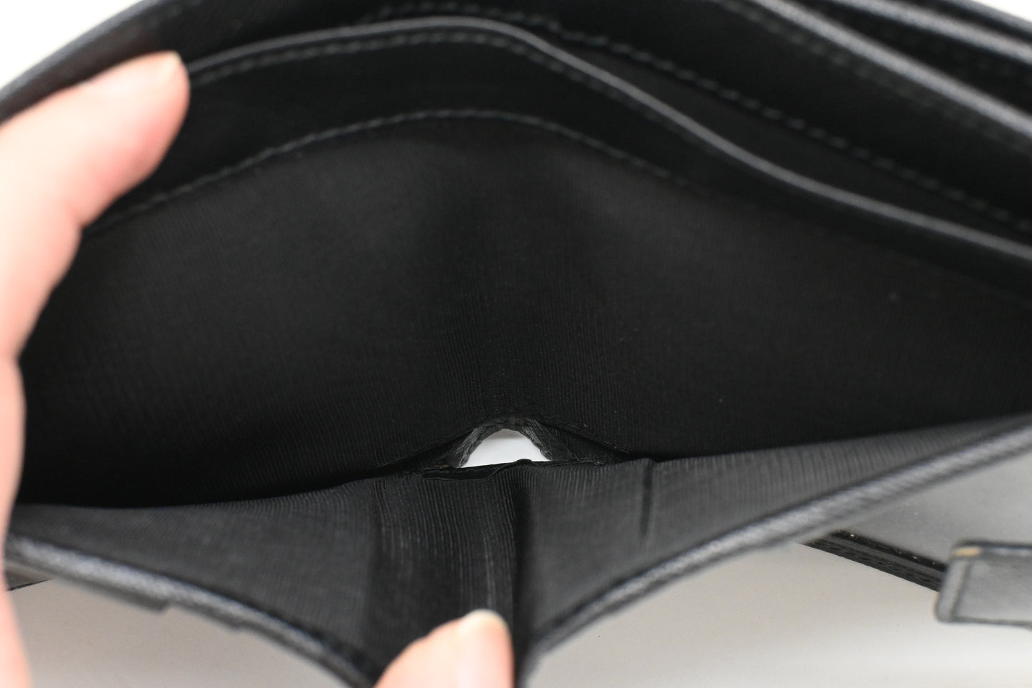 Ferragamo Gancini Wallet in Black Leather