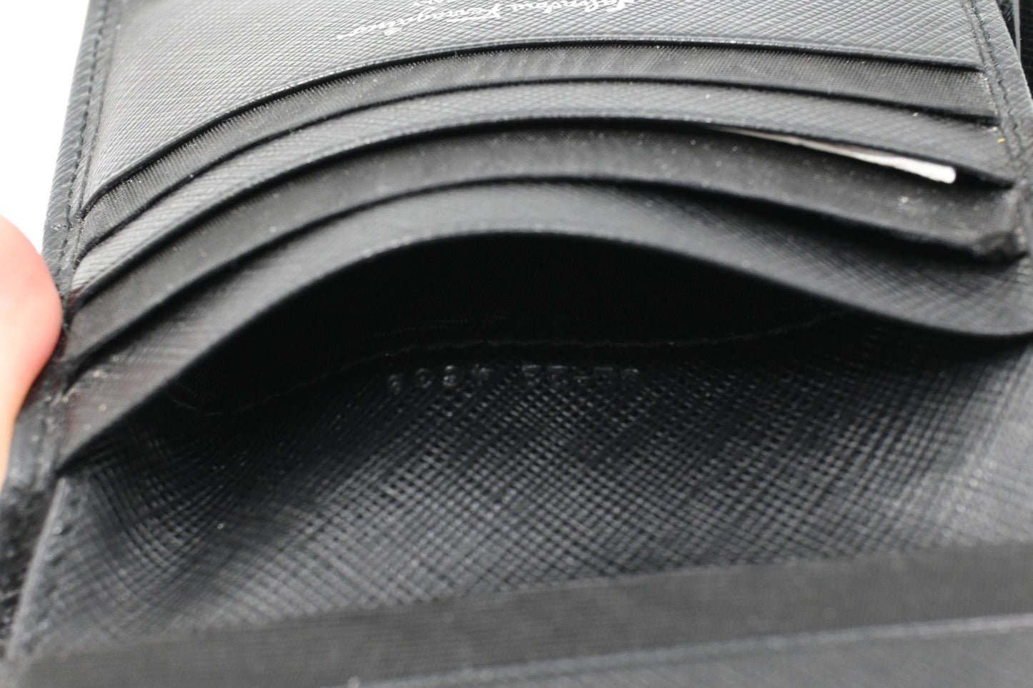 Ferragamo Gancini Wallet in Black Leather