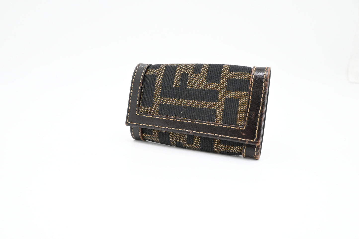 Fendi Key Case 6 in Zucca Canvas