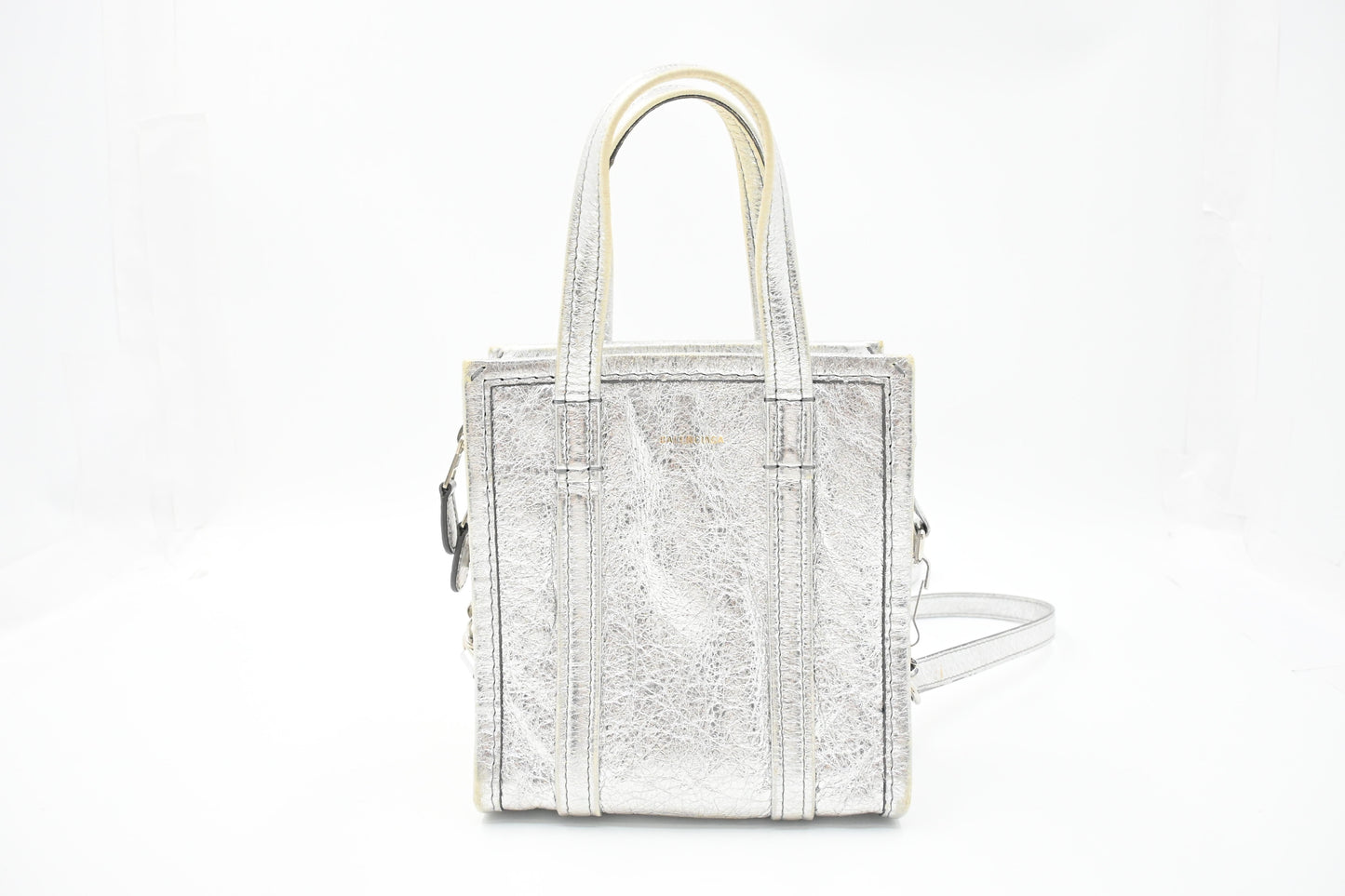 Balenciaga Tote Bag XS in Silver Leather