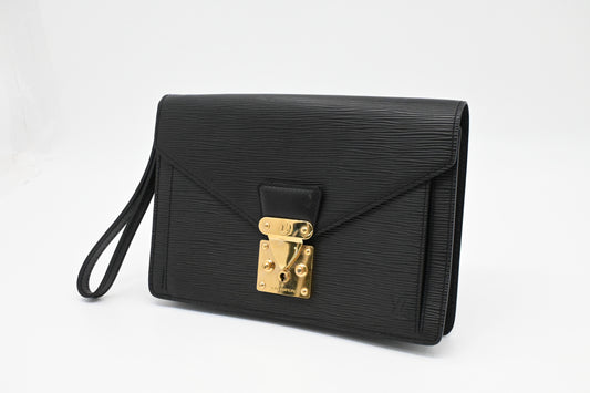 Louis Vuitton Sellier Dragonne in Black Epi Leather